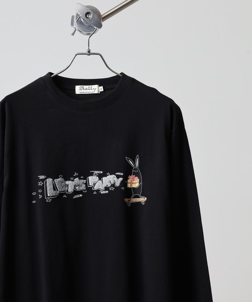 FUNALIVE（ファンアライブ）の「SHABBY　シャビ 長袖Tシャツ L/TEE unisex（Tシャツ/カットソー・メンズ・ホワイト系1/オリーブ/ブラック/ホワイト系2/オリーブ系1/グレー系2/オフホワイト/グレー/ホワイト系3/ブラック系2/グレー系1/ブラック系1/マスタード/イエロー系1・L/XL/M）」の6枚目の写真