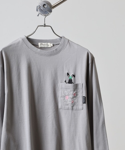 FUNALIVE（ファンアライブ）の「SHABBY　シャビ 長袖Tシャツ L/TEE unisex（Tシャツ/カットソー・メンズ・ホワイト系1/オリーブ/ブラック/ホワイト系2/オリーブ系1/グレー系2/オフホワイト/グレー/ホワイト系3/ブラック系2/グレー系1/ブラック系1/マスタード/イエロー系1・L/XL/M）」の9枚目の写真