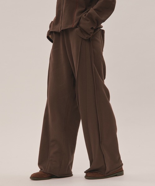 loin nuit(ロワンニュイ)の「switch design sweat pants / スイッチデザインスウェットパンツ(その他パンツ・レディース・ブラウン/グレー・FREE)」の2枚目の写真