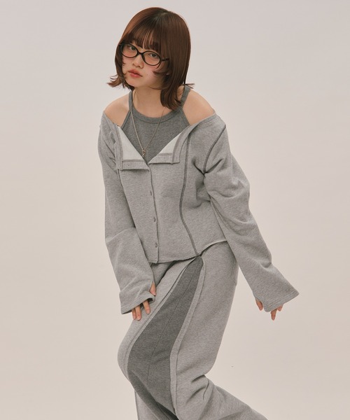 loin nuit(ロワンニュイ)の「switch design sweat pants / スイッチデザインスウェットパンツ(その他パンツ・レディース・ブラウン/グレー・FREE)」の6枚目の写真