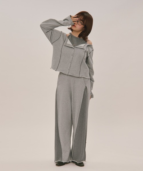 loin nuit(ロワンニュイ)の「switch design sweat pants / スイッチデザインスウェットパンツ(その他パンツ・レディース・ブラウン/グレー・FREE)」の7枚目の写真