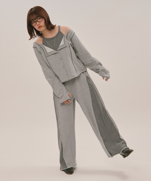 loin nuit(ロワンニュイ)の「switch design sweat pants / スイッチデザインスウェットパンツ(その他パンツ・レディース・ブラウン/グレー・FREE)」の8枚目の写真