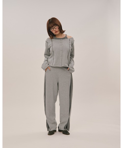 loin nuit(ロワンニュイ)の「switch design sweat pants / スイッチデザインスウェットパンツ(その他パンツ・レディース・ブラウン/グレー・FREE)」の9枚目の写真