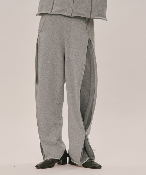 loin nuit(ロワンニュイ)の「switch design sweat pants / スイッチデザインスウェットパンツ(その他パンツ・レディース・ブラウン/グレー・FREE)」の4枚目の写真