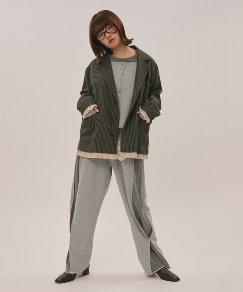 loin nuit(ロワンニュイ)の「switch design sweat pants / スイッチデザインスウェットパンツ(その他パンツ・レディース・ブラウン/グレー・FREE)」の21枚目の写真