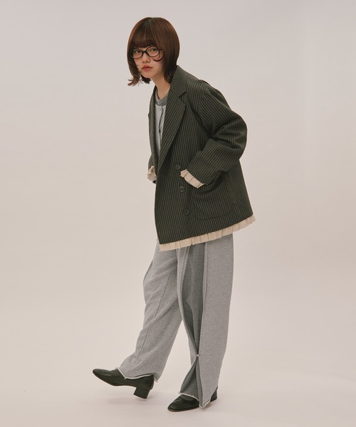 loin nuit(ロワンニュイ)の「switch design sweat pants / スイッチデザインスウェットパンツ(その他パンツ・レディース・ブラウン/グレー・FREE)」の22枚目の写真