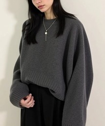 ワイドスリーブニットトップス