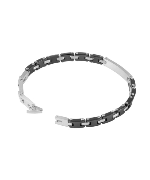 POLICE（ポリス）の「【POLICE】ポリス CERAMICA I ブレスレット（ブレスレット・メンズ・シルバー×ブラック/ゴールド・FREE）」の3枚目の写真