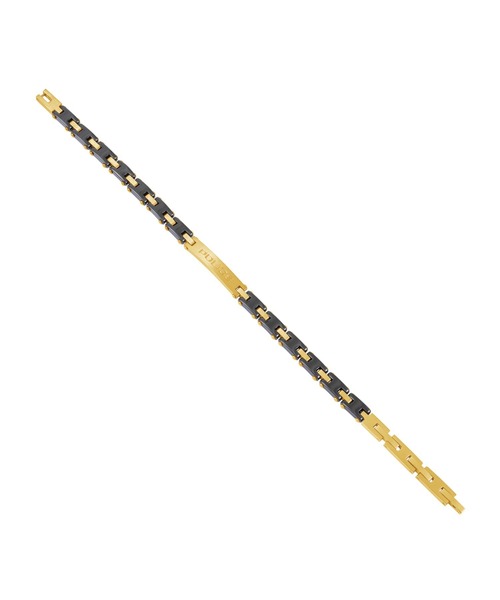 POLICE（ポリス）の「【POLICE】ポリス CERAMICA I ブレスレット（ブレスレット・メンズ・シルバー×ブラック/ゴールド・FREE）」の4枚目の写真