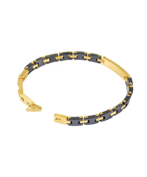 POLICE（ポリス）の「【POLICE】ポリス CERAMICA I ブレスレット（ブレスレット・メンズ・シルバー×ブラック/ゴールド・FREE）」の5枚目の写真