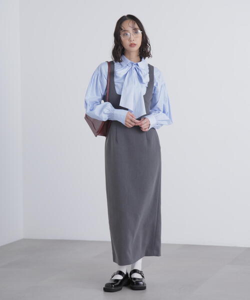 FREE'S MART（フリーズマート）の「◆ボウタイ付きブラウス（シャツ/ブラウス・レディース・ブルー/ホワイト/ホワイト系その他・FREE）」の10枚目の写真