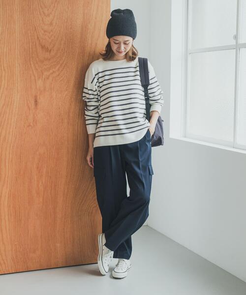 URBAN RESEARCH DOORS（アーバンリサーチドアーズ）の「センタープレスカーゴパンツ（その他パンツ・レディース・ベージュ/ネイビー・SMALL/MEDIUM）」の14枚目の写真