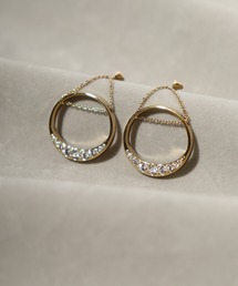 FUNALIVE（ファンアライブ）の「blancotokyo 2点セット 日本製 金属アレルギー対策 サージカル ステンレス 316L ラインストーン フープ チェーン ピアス（ピアス（両耳用）・メンズ）」