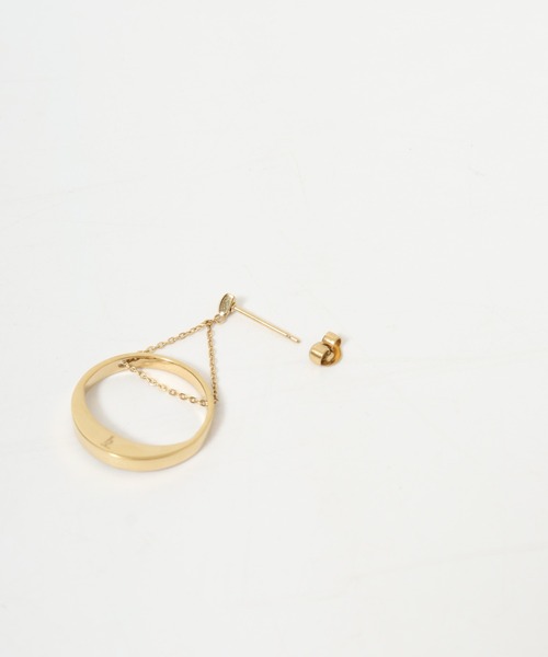 FUNALIVE(ファンアライブ)の「blancotokyo 2点セット 日本製 金属アレルギー対策 サージカル ステンレス 316L ラインストーン フープ チェーン ピアス(ピアス(両耳用)・レディース・ゴールド系4/ゴールド系2/ゴールド系3/ゴールド系1・FREE)」の10枚目の写真