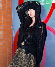 A'gem（エージェム）の「A'GEM/9 × .kom 『A'gem/エージェム』メッシュジップパーカー（パーカー）」