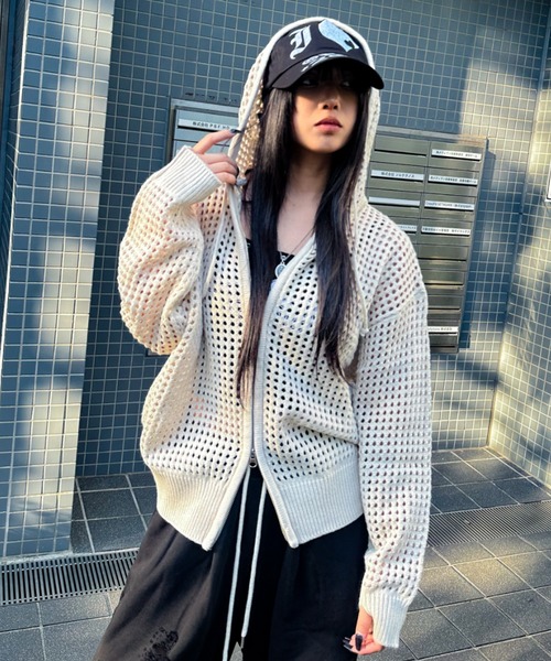 A'GEM/9 × .kom 『A'gem/エージェム』メッシュジップパーカー