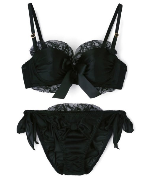 セール】セクシーハーフブラジャー＆ショーツセット（ブラ&ショーツ