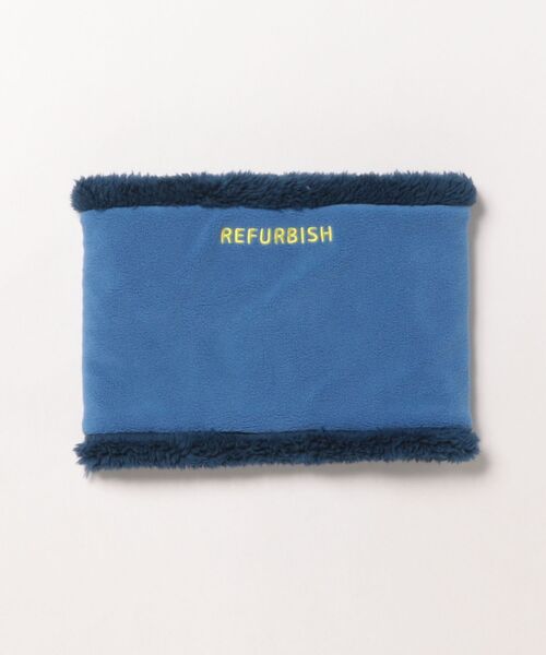 Right-on(ライトオン)の「【Refurbish】ロゴ刺繍 ネックウォーマー (防寒 / ボア / 軽量デザイン)(ネックウォーマー/スヌード・キッズ・ブラック/ブルー/グレー・フリー)」の3枚目の写真