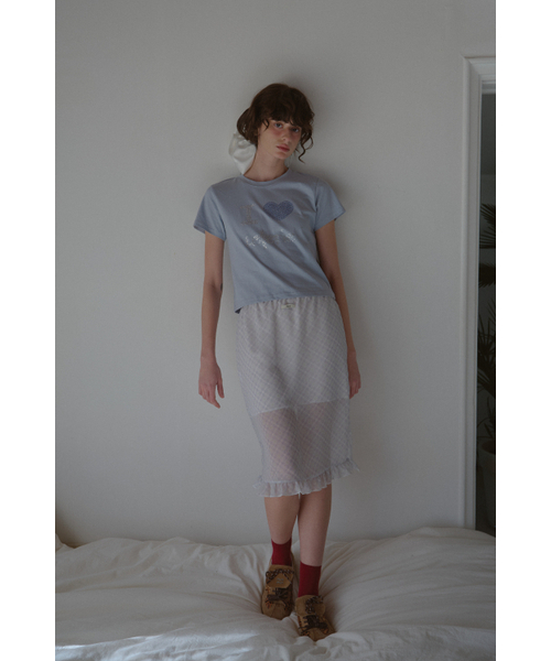 LETERIE(レテリー)の「I LOVE LETERIE T-SHIRT_BLUE(Tシャツ/カットソー・レディース・ブルー・FREE)」の3枚目の写真