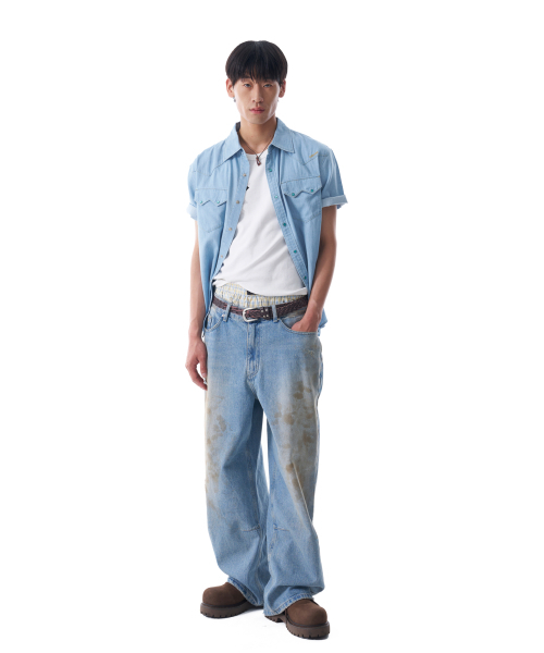 AAKAM（アーカム）の「Denim Western Shirts (Washed Blue)（シャツ/ブラウス・レディース・その他・1/2）」の8枚目の写真