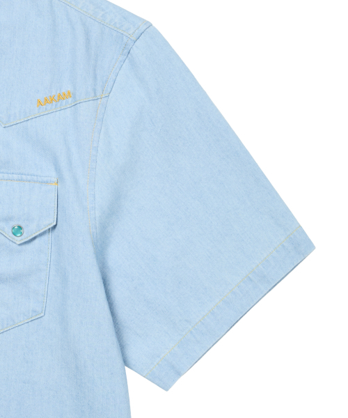 AAKAM（アーカム）の「Denim Western Shirts (Washed Blue)（シャツ/ブラウス・レディース・その他・1/2）」の14枚目の写真