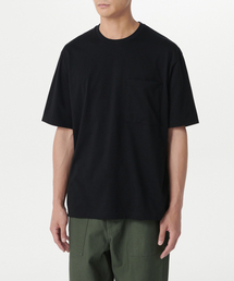 [クールタンダード] リラックスフィットクルーネックポケットTシャツ [ブラック]
