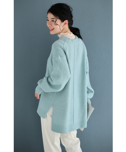 cawaii(カワイイ)の「触ればやみつき ふわもちスリットニット(ニット/セーター・レディース・ブラウン/ブラック/ライトブルー・FREE)」の15枚目の写真