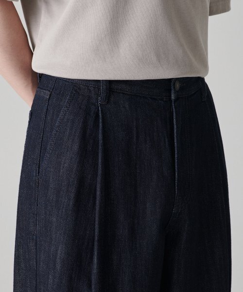 MUSINSA STANDARD（ムシンサスタンダード）の「リネンライクセミバルーンデニムパンツ[ディープインディゴ]（デニムパンツ・メンズ・その他・40/38/42/36/34/32/30/31/33/26/27/28/29）」の7枚目の写真