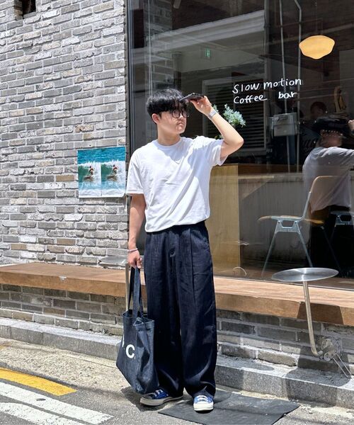 MUSINSA STANDARD（ムシンサスタンダード）の「リネンライクセミバルーンデニムパンツ[ディープインディゴ]（デニムパンツ・メンズ・その他・40/38/42/36/34/32/30/31/33/26/27/28/29）」の12枚目の写真