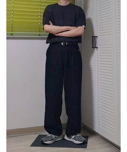 MUSINSA STANDARD（ムシンサスタンダード）の「リネンライクセミバルーンデニムパンツ[ディープインディゴ]（デニムパンツ・メンズ・その他・40/38/42/36/34/32/30/31/33/26/27/28/29）」の17枚目の写真