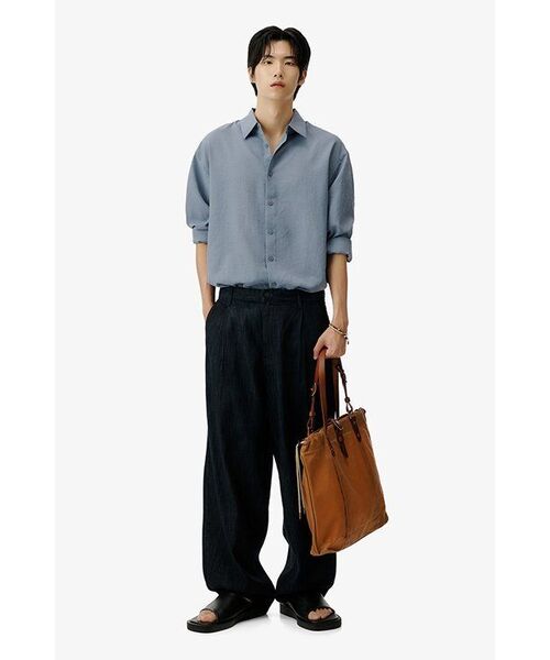 MUSINSA STANDARD（ムシンサスタンダード）の「リネンライクセミバルーンデニムパンツ[ディープインディゴ]（デニムパンツ・メンズ・その他・40/38/42/36/34/32/30/31/33/26/27/28/29）」の18枚目の写真