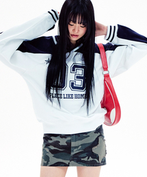 GRAPHIC TRACK JERSEY SWEAT SHIRTS WHITE
