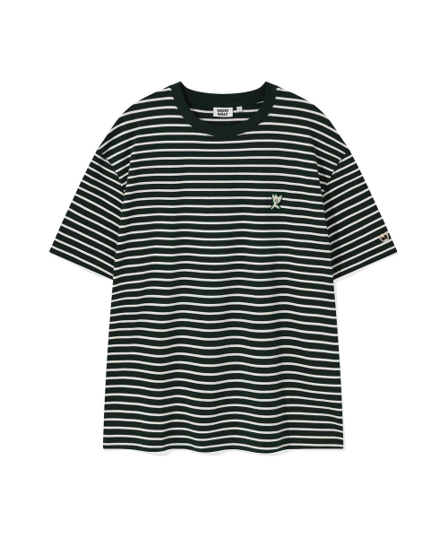 Wacky WiLLy（ワッキーウィリー）の「キキワッペンストライプ半袖Tシャツグリーン（Tシャツ/カットソー・レディース・その他・MEDIUM/LARGE/X-LARGE/SMALL/XX-LARGE/X-SMALL）」の2枚目の写真