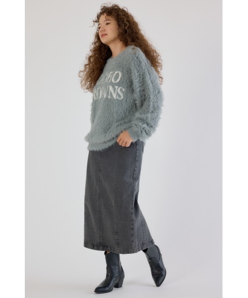 RODEO CROWNS WIDE BOWL（ロデオクラウンズワイドボウル）の「カーブデニムマキシスカート（デニムスカート・レディース・ブルー/ブラック/ブラウン・SMALL/MEDIUM）」の12枚目の写真