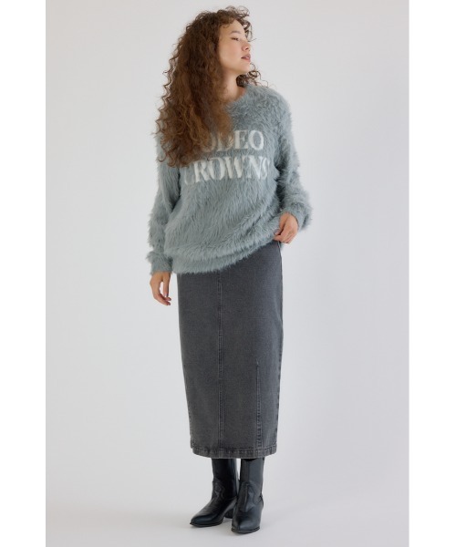 RODEO CROWNS WIDE BOWL（ロデオクラウンズワイドボウル）の「カーブデニムマキシスカート（デニムスカート・レディース・ブルー/ブラック/ブラウン・SMALL/MEDIUM）」の13枚目の写真