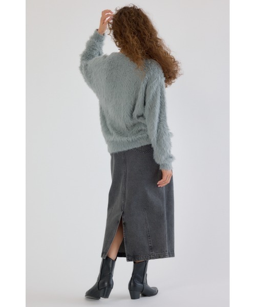 RODEO CROWNS WIDE BOWL（ロデオクラウンズワイドボウル）の「カーブデニムマキシスカート（デニムスカート・レディース・ブルー/ブラック/ブラウン・SMALL/MEDIUM）」の14枚目の写真