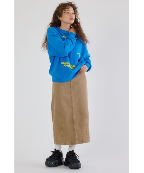 RODEO CROWNS WIDE BOWL（ロデオクラウンズワイドボウル）の「カーブデニムマキシスカート（デニムスカート・レディース・ブルー/ブラック/ブラウン・SMALL/MEDIUM）」の7枚目の写真