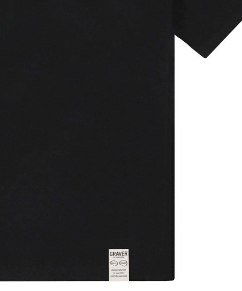 GRAVER（グレーバー）の「[ユニセックス]ダックフェイス刺繍スマイル半袖Tシャツ_ブラック（Tシャツ/カットソー・レディース・ブラック・MEDIUM/LARGE/X-LARGE/SMALL）」の4枚目の写真