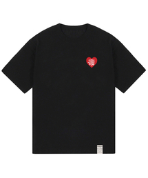 [ユニセックス]TYL スモールハートスマイル半袖Tシャツ_ブラック
