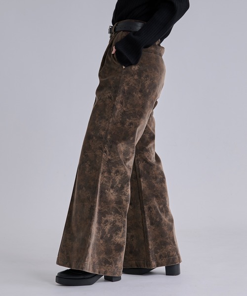 Ellno Loset(エルノロゼット)の「ベルベットフラワーフレアパンツ/SETUP対応(スラックス・メンズ・ブラック系/グレー系/ブラウン系・LARGE/MEDIUM/SMALL/X-SMALL)」の18枚目の写真