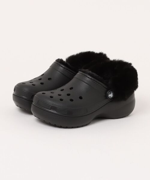 クロックス クラッシクプラットフォームファズラインドクロッグ / crocs Classic Platform Fuzz Lined Cg
