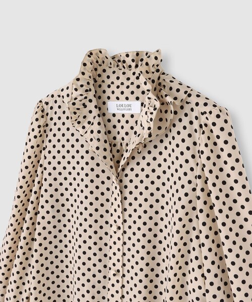 ◇【LOULOU WILLOUGHBY】デシンドットフリルボウタイブラウス（その他