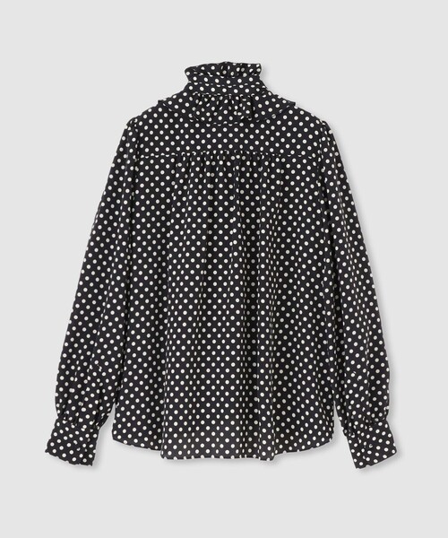 LOULOU WILLOUGHBY（ルルウィルビー）の「【LOULOU WILLOUGHBY】デシンドットフリルボウタイブラウス（シャツ/ブラウス・レディース・ライトベージュ/ブラック/オフホワイト・2）」の17枚目の写真