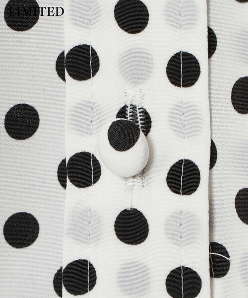 LOULOU WILLOUGHBY（ルルウィルビー）の「【LOULOU WILLOUGHBY】デシンドットフリルボウタイブラウス（シャツ/ブラウス・レディース・ライトベージュ/ブラック/オフホワイト・2）」の10枚目の写真