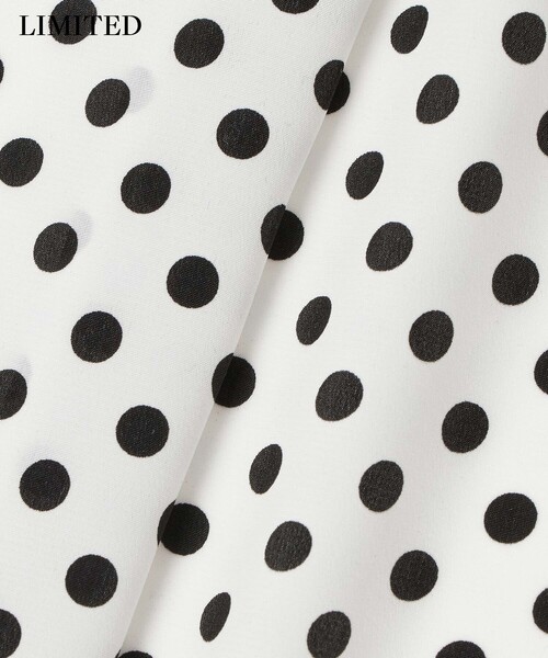 LOULOU WILLOUGHBY（ルルウィルビー）の「【LOULOU WILLOUGHBY】デシンドットフリルボウタイブラウス（シャツ/ブラウス・レディース・ライトベージュ/ブラック/オフホワイト・2）」の4枚目の写真