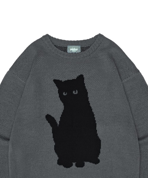 Video Jockey(ビデオジョッキー)の「★K-POPアイドル着用【UNISEX】VIDEO JOCKEY/blackcatニット(ニット/セーター・レディース・チャコール/ピンク/アイボリー・MEDIUM/LARGE)」の15枚目の写真