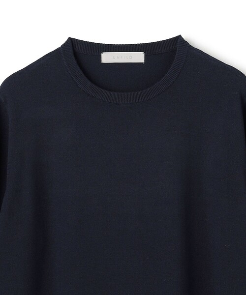 UNFILO(アンフィーロ)の「フリルトリミング ニットワンピース(ワンピース・レディース・ブラック系/ネイビー系・X-LARGE)」の8枚目の写真