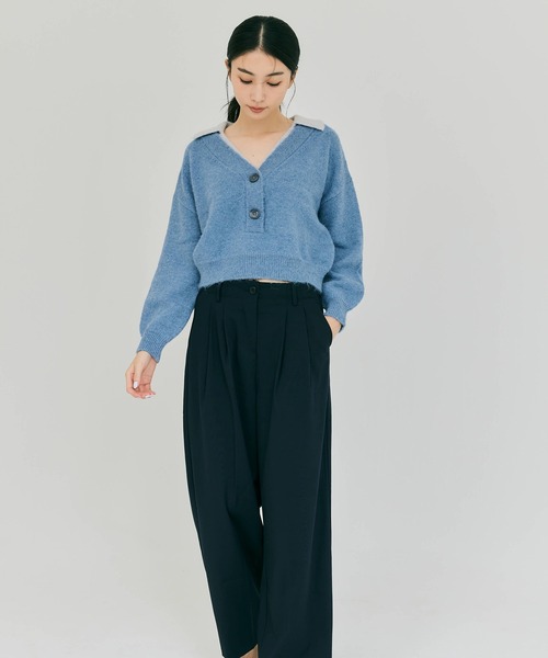 トップス Niku テンセルポロニットトップス