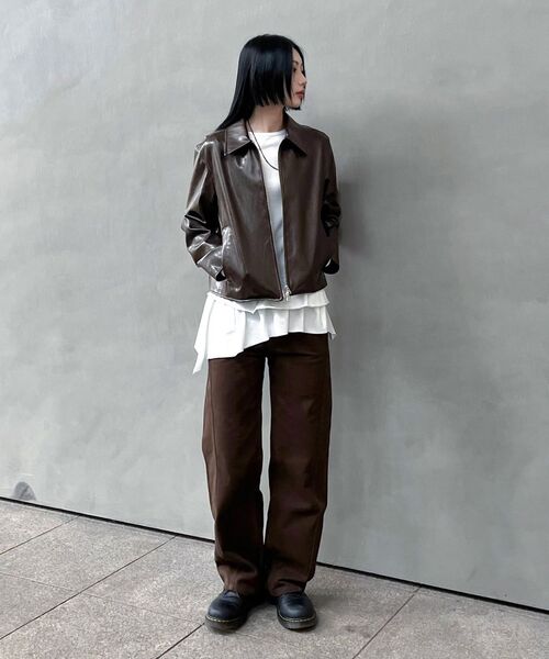 INSILENCE WOMEN(インサイレンスウーマン)の「カーブラインコットンデニムブラウン(デニムパンツ・レディース・その他・X-SMALL/SMALL/MEDIUM/LARGE)」の6枚目の写真
