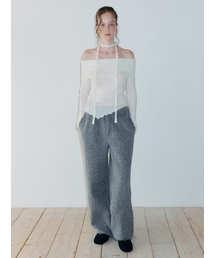 Fur Banding Pants, Charcoal